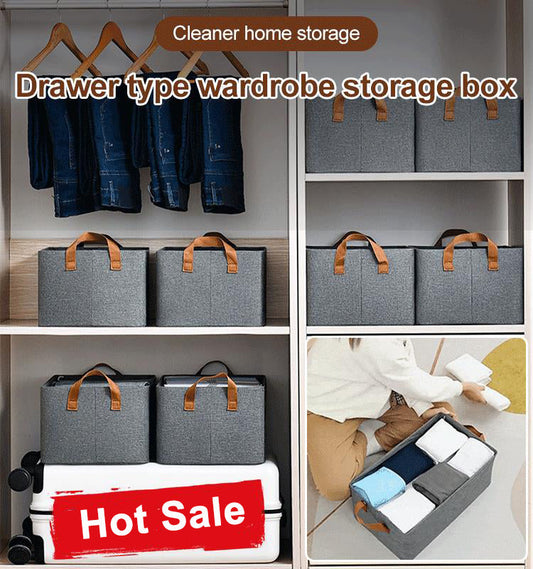 50%OFF🔥Aufräumzauber-Faltbare Aufbewahrungsbox für den Schrank [Galvanisierter, verdickter Stahlrahmen