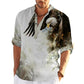 Herrenmode-Hemd mit 4D-Animal-Print