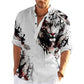 Herrenmode-Hemd mit 4D-Animal-Print