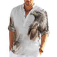 Herrenmode-Hemd mit 4D-Animal-Print