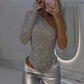 ⏰Zeitlich begrenzte Aktion 30% Rabatt🔥Damen One-Shoulder-Pailletten-Bodysuit💃
