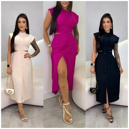 ⏳Zeitlich begrenztes Special⏰🌼Elegantes Kleid mit geteilten Ärmeln für Damen