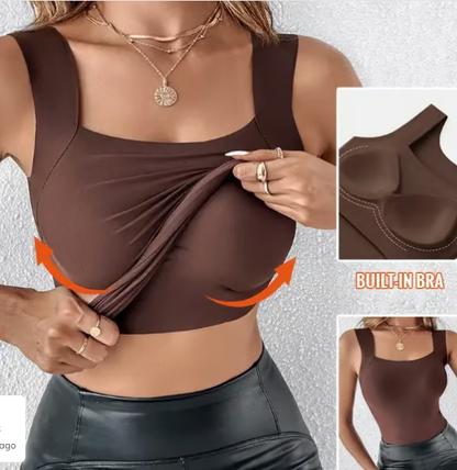 👚 50% RABATT! 🔥 ✨👚 Damen Thermo-Tanktop mit integriertem BH – Warm + Dehnbare Passform + 3 Farben! ✨