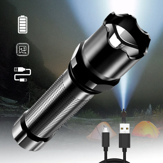 🎊USB aufladbare tragbare Outdoor-Taschenlampe