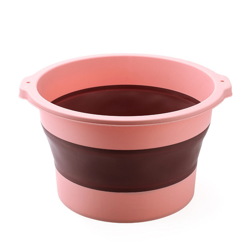 Zusammenklappbare Fußbadewanne – Portable Fußspa Für Reise, Camping & Haushalt (Dunkelblau, Ø 30 Cm)