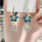 Mode Blume Kristall Ohrringe