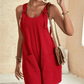 Stilvolle Damen lässig U Hals Sommerurlaub kurze Jumpsuits