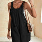 Stilvolle Damen lässig U Hals Sommerurlaub kurze Jumpsuits