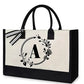 DIY Brief Canvas Tasche Frauen Hit Farbe Einfache Schulter Shopping Tote Handtasche