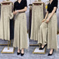 Ice Seidenhose mit hoher Taille und weitem Bein
