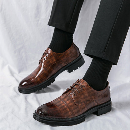 Top Good Crocodile Print Men's Fashion Casual Business Leather Shoes (Nur noch auf Lager, Ausverkauf!) 🔥 Bis zu 46% Rabatt!