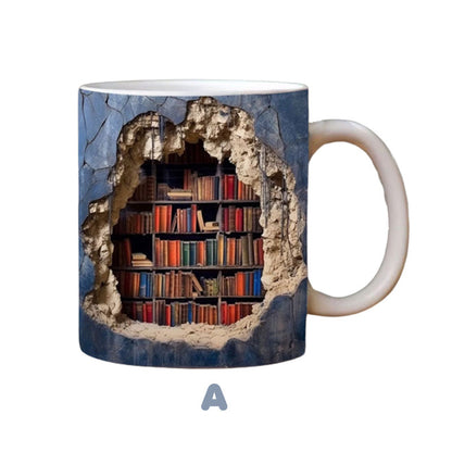 [kreatives Geschenk] 3D Bücherregal Tasse